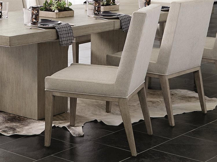 Bernhardt Linea Cerused Greige Side Dining Chair BH384547G