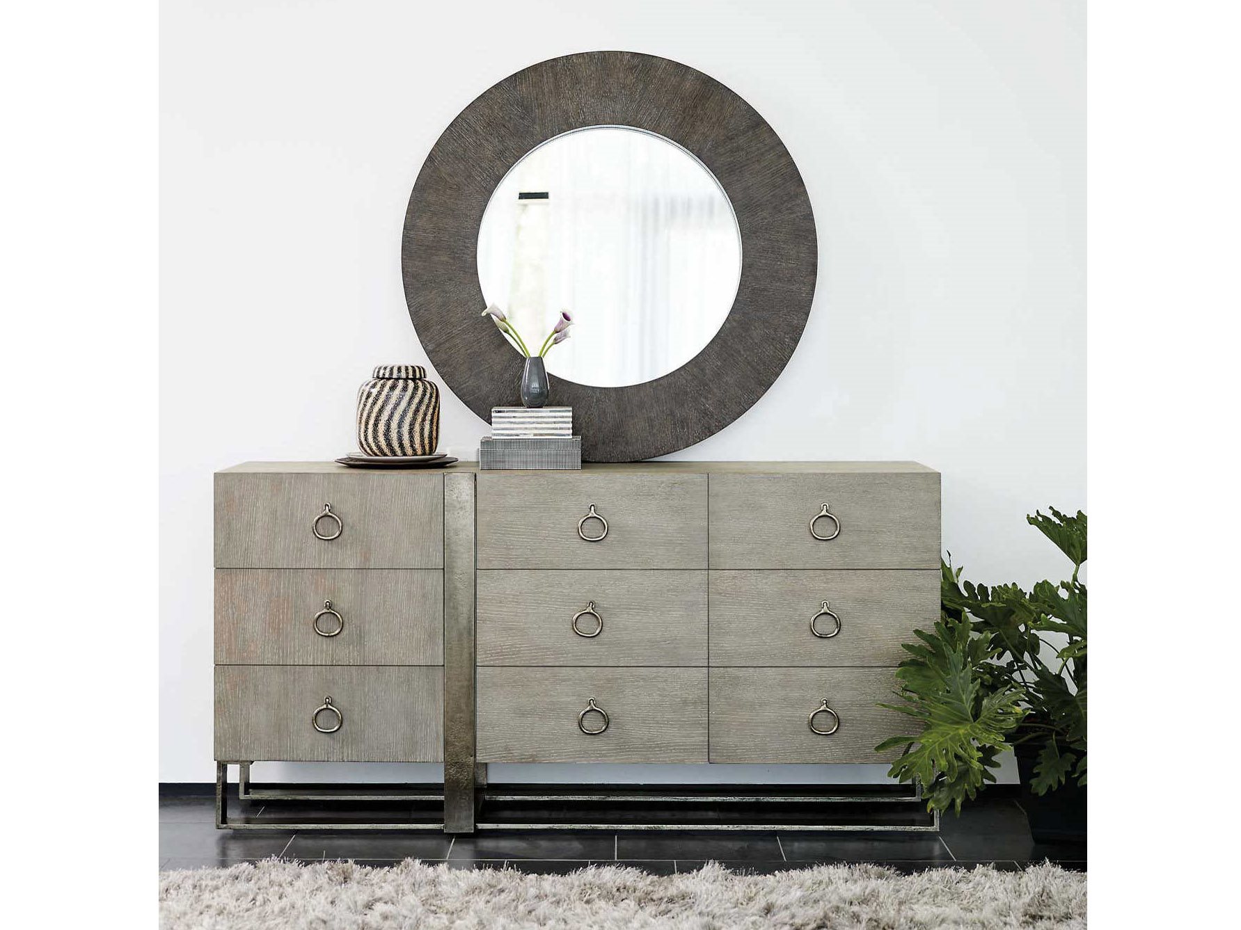 Bernhardt Linea Triple Dresser with Wall Mirror Set | BH384052GSET