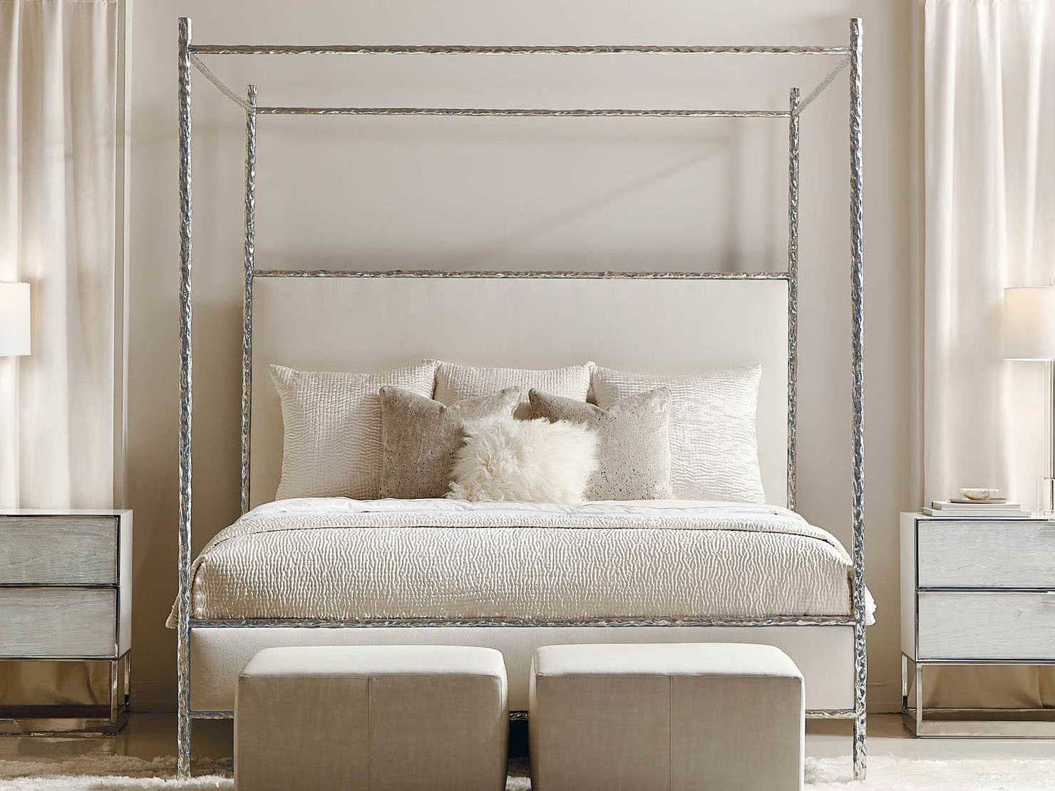 Bernhardt Nickel King Poster Bed BH396HF89R89P89