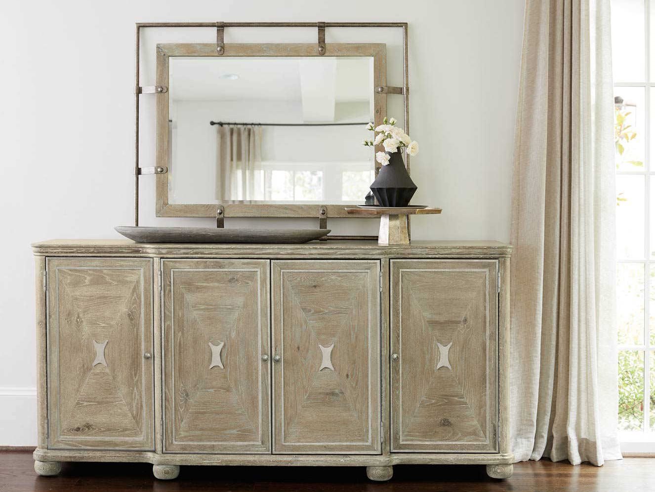 Bernhardt Rustic Patina Buffet with Wall Mirror Set BH387132SET