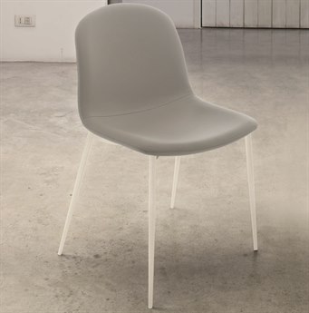 Bontempi Casa Seventy Solid Wood Gray Side Dining Chair