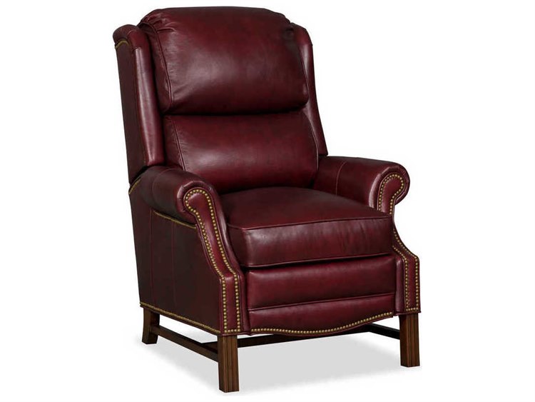 Bradington Young Alta Burgundy / Mahogany Pushback Recliner Chair