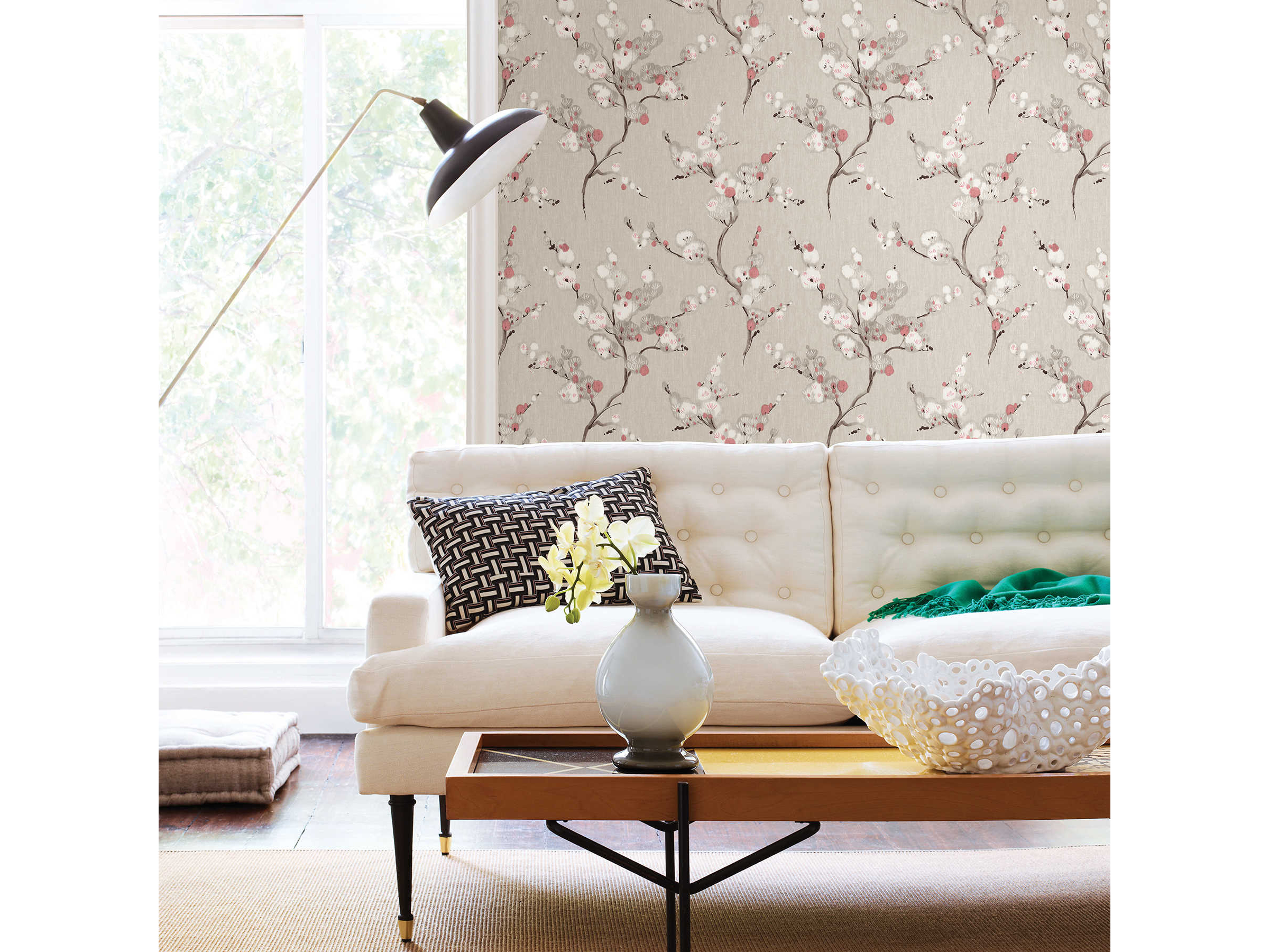 Brewster Home Fashions Astreet Prints Bliss Coral Blossom Wallpaper