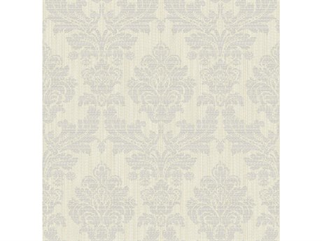 Brewster Home Fashions Advantage Piers Metallic Texture Damask Wallpaper