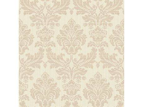 Brewster Home Fashions Advantage Piers Rose Gold Texture Damask Wallpaper