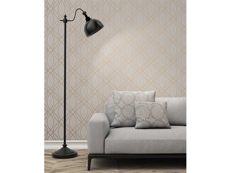 Brewster Home Fashions Advantage Lisandro Rose Gold Geometric Lattice Wallpaper