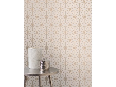 Brewster Home Fashions Advantage Augustin Rose Gold Geometric Wallpaper