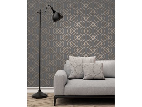 Brewster Home Fashions Advantage Lisandro Taupe Geometric Lattice Wallpaper