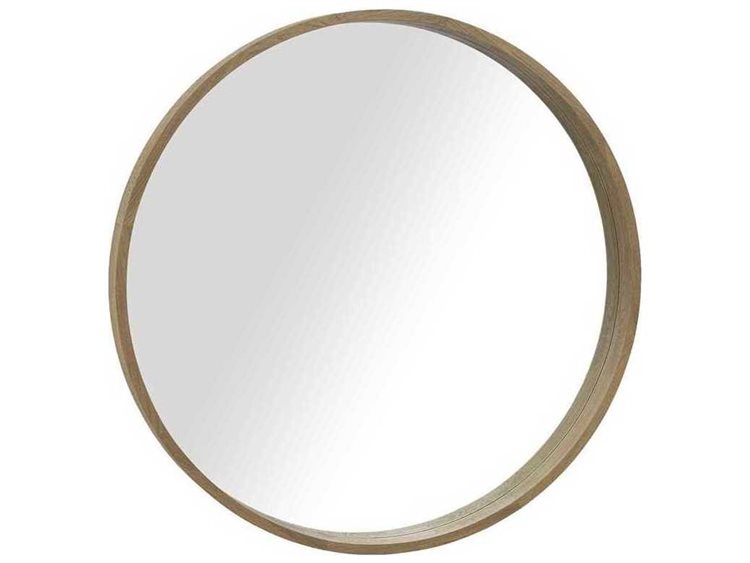 Brownstone Furniture Capri Praline 48 Wide Round Wall Mirror Brownstone Furniture Capri Praline 48