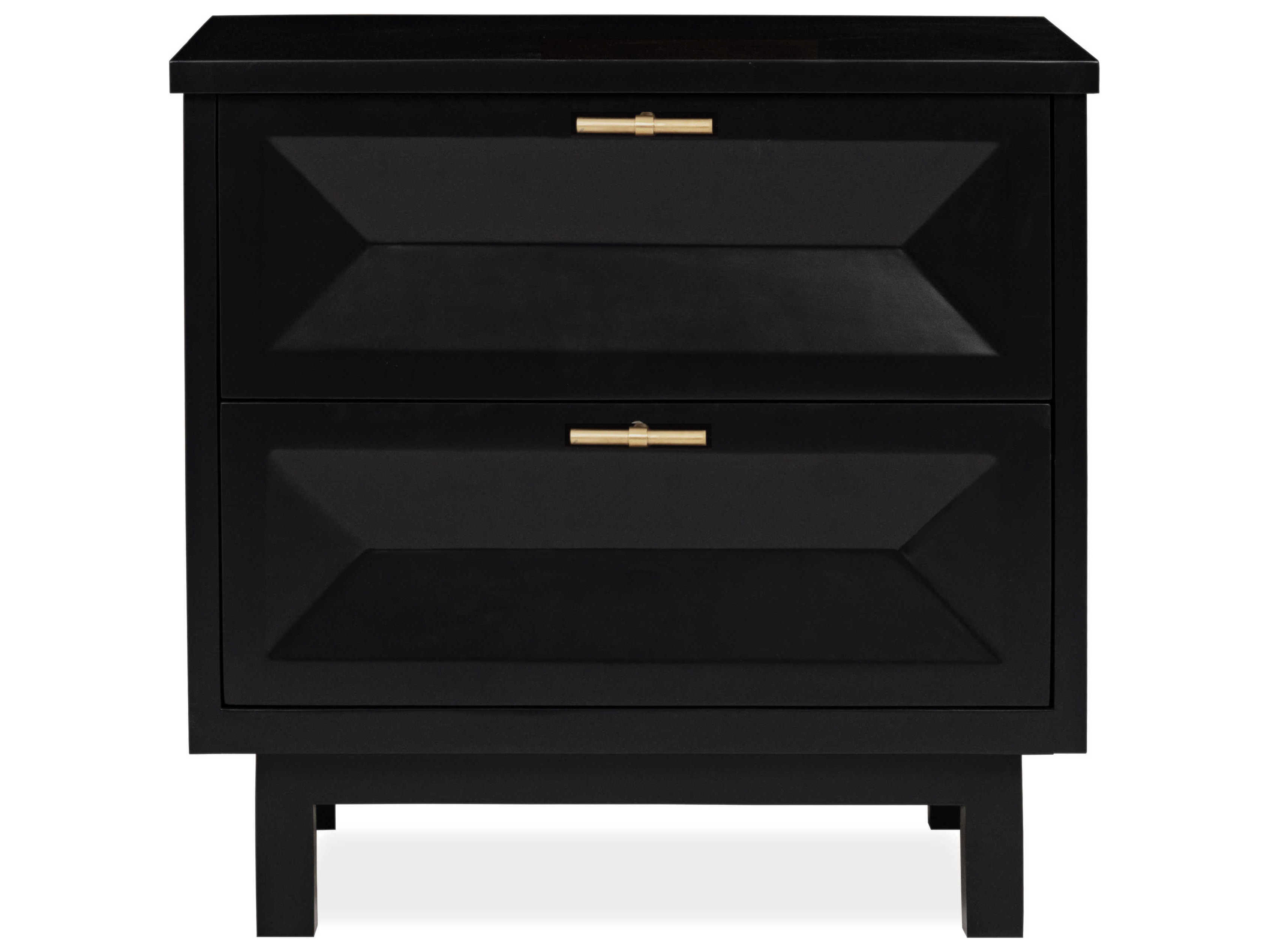 Brownstone Furniture Chamber Obsidian TwoDrawers Nightstand BRNCH105O