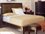 Brownstone Furniture Metropolitan Espresso and Antique Gold Crackle Trim Eastern King Size Upholstered Platform Bed  BRNMTS006