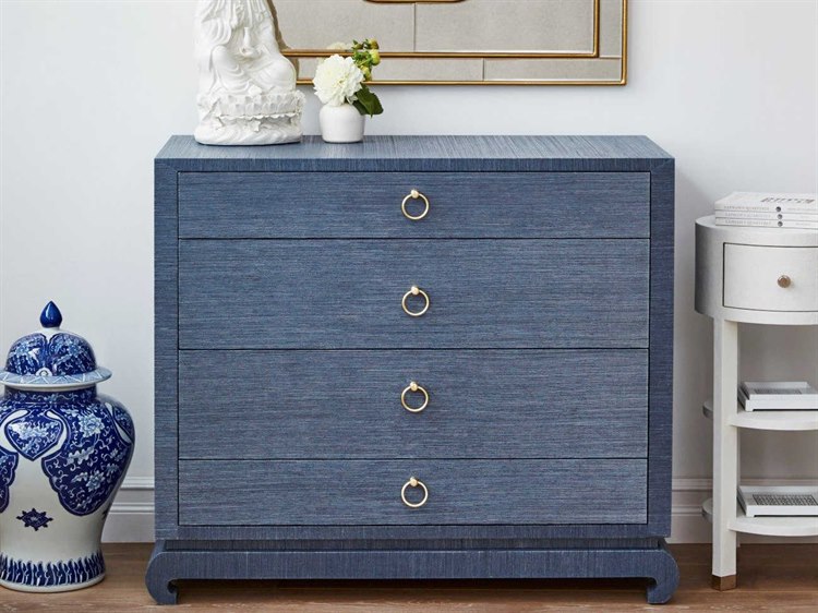 Bungalow 5 Ming Navy Blue Four Drawer Single Dresser Bunmng22568