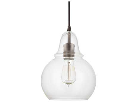 Capital Lighting 1-Light Burnished Bronze Glass Globe Mini Pendant
