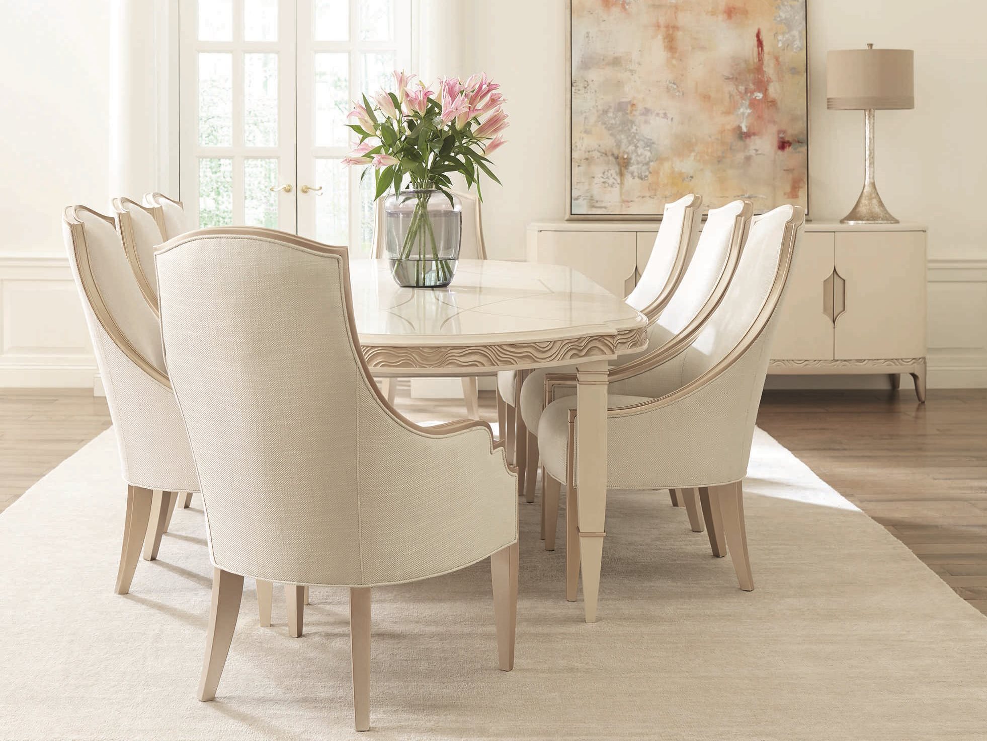 cream color dining room sets