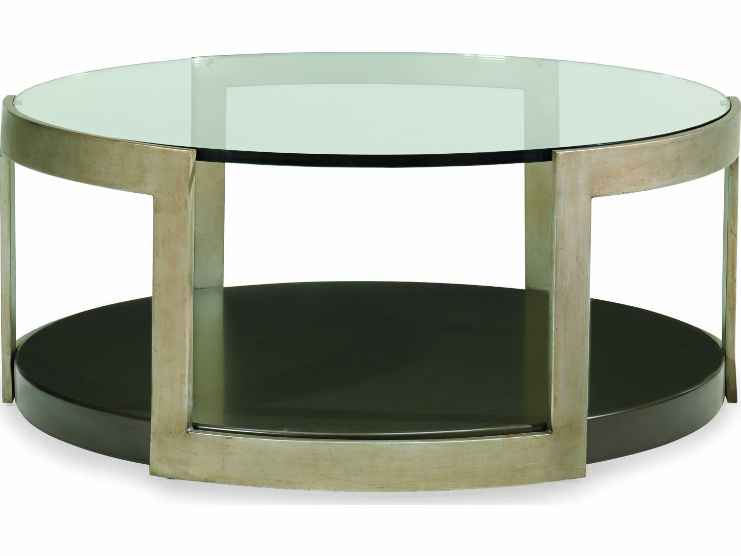 Caracole Artisans Clear Glass With Matte Gold & Forest 43'' Wide Round