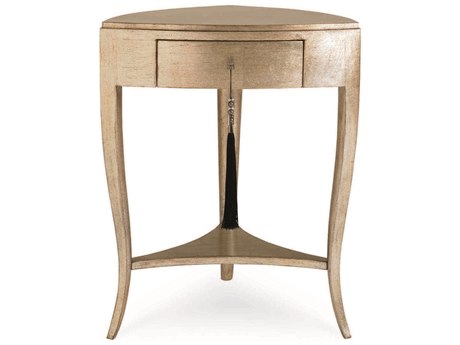 Caracole Classic Tres Tres Chic Gold Metallic Wood Pompeii End Table