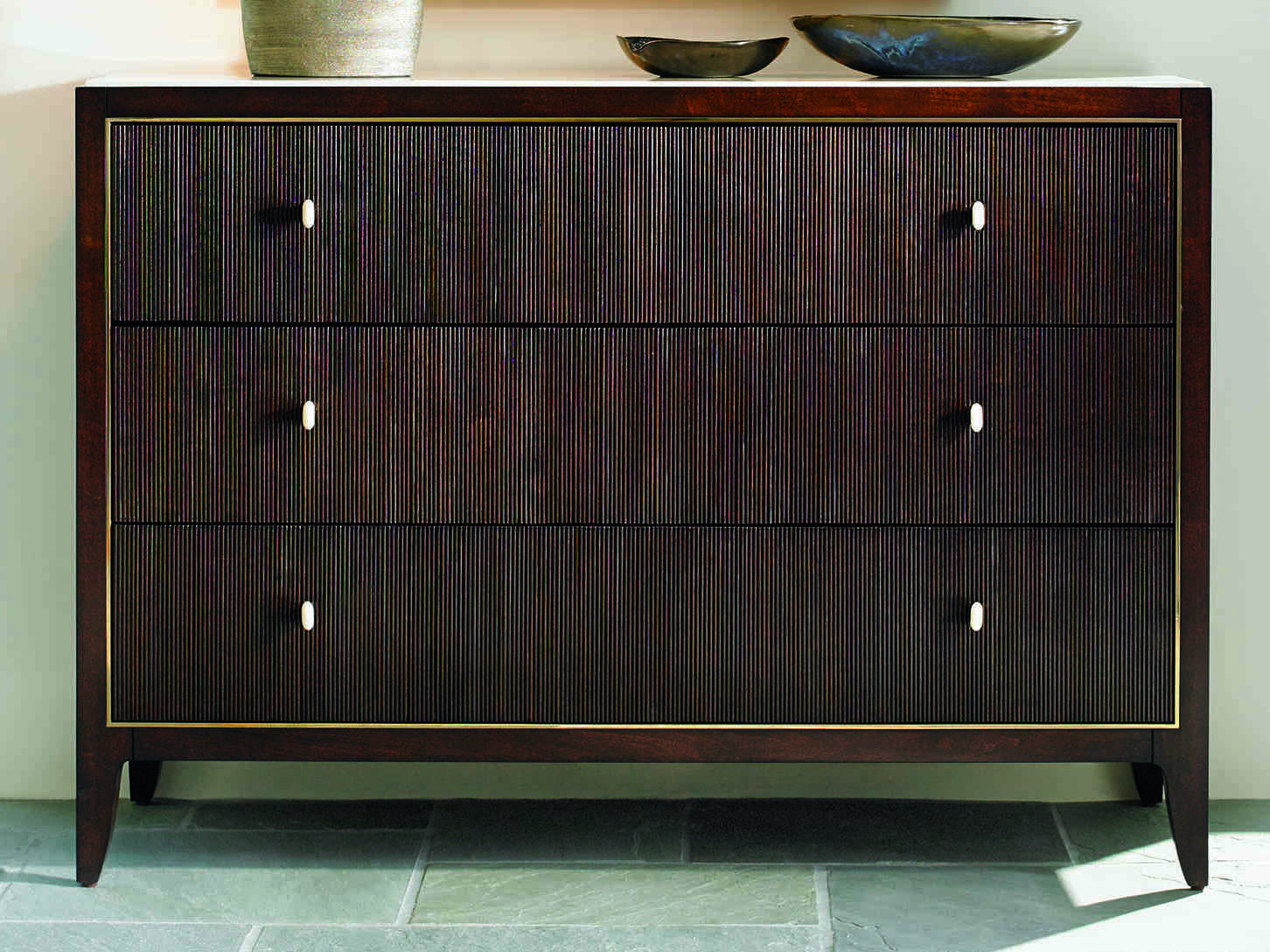 Caracole Classic Espresso Bean Grain Mahogany 3 Drawers Or