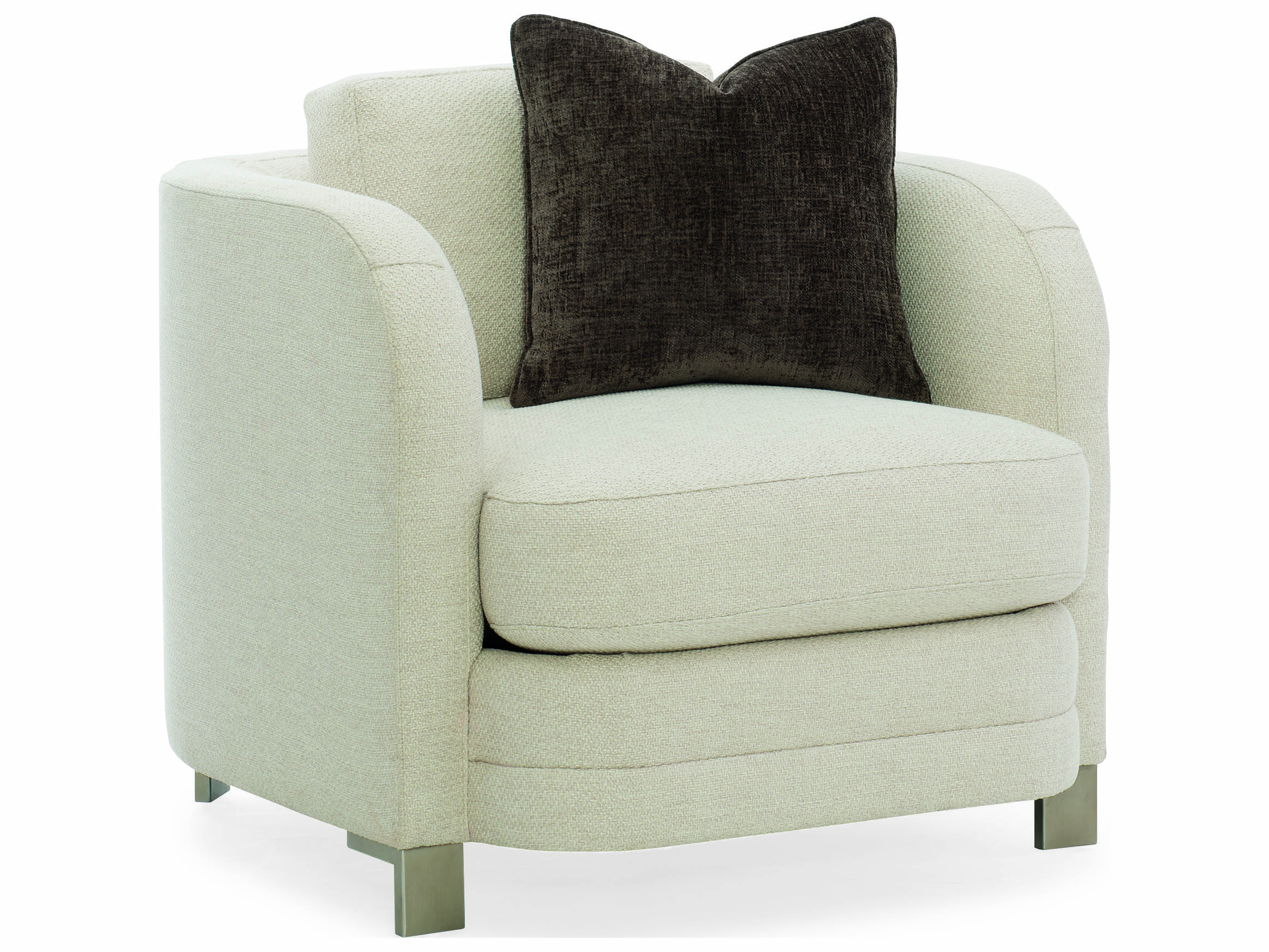 Caracole Modern Streamline Beige Accent Chair | CAMM020417031A