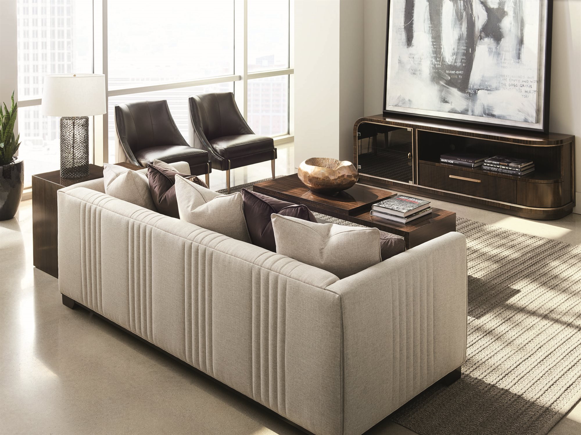 Caracole Modern Streamline Living Room Set CAMM020417012ASET