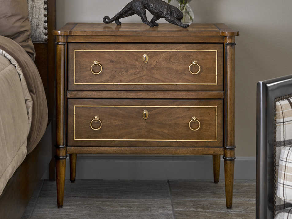 Carson Cadence Brown Two Drawer Nightstand Carcca12