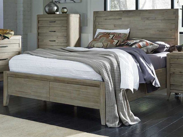 Palliser Case Goods Casablanca Weathered Acacia King Size Horizontal Slat Panel Bed