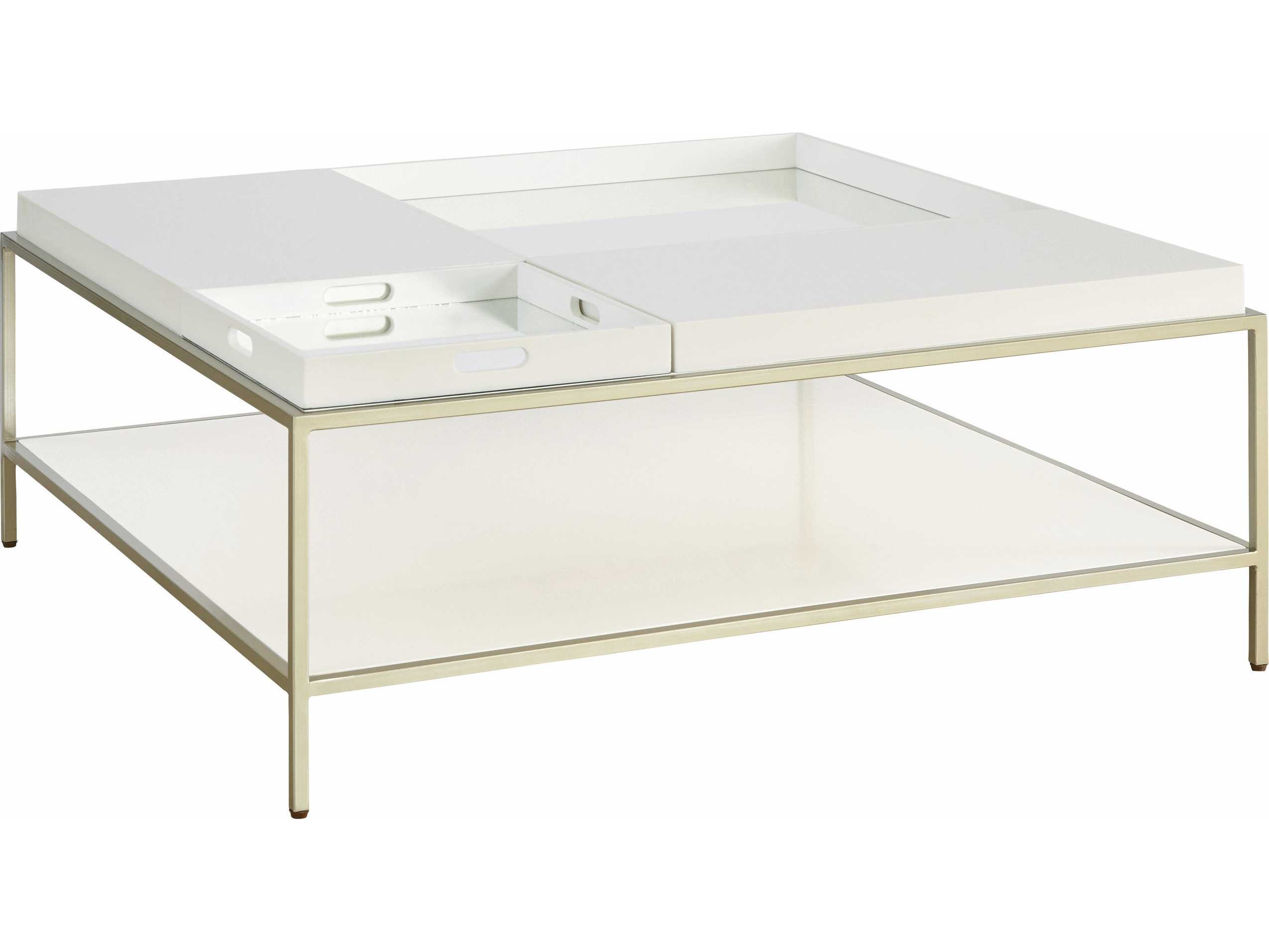 Palliser Case Goods Delany LowSheen Ivory 42'' Square Coffee Table