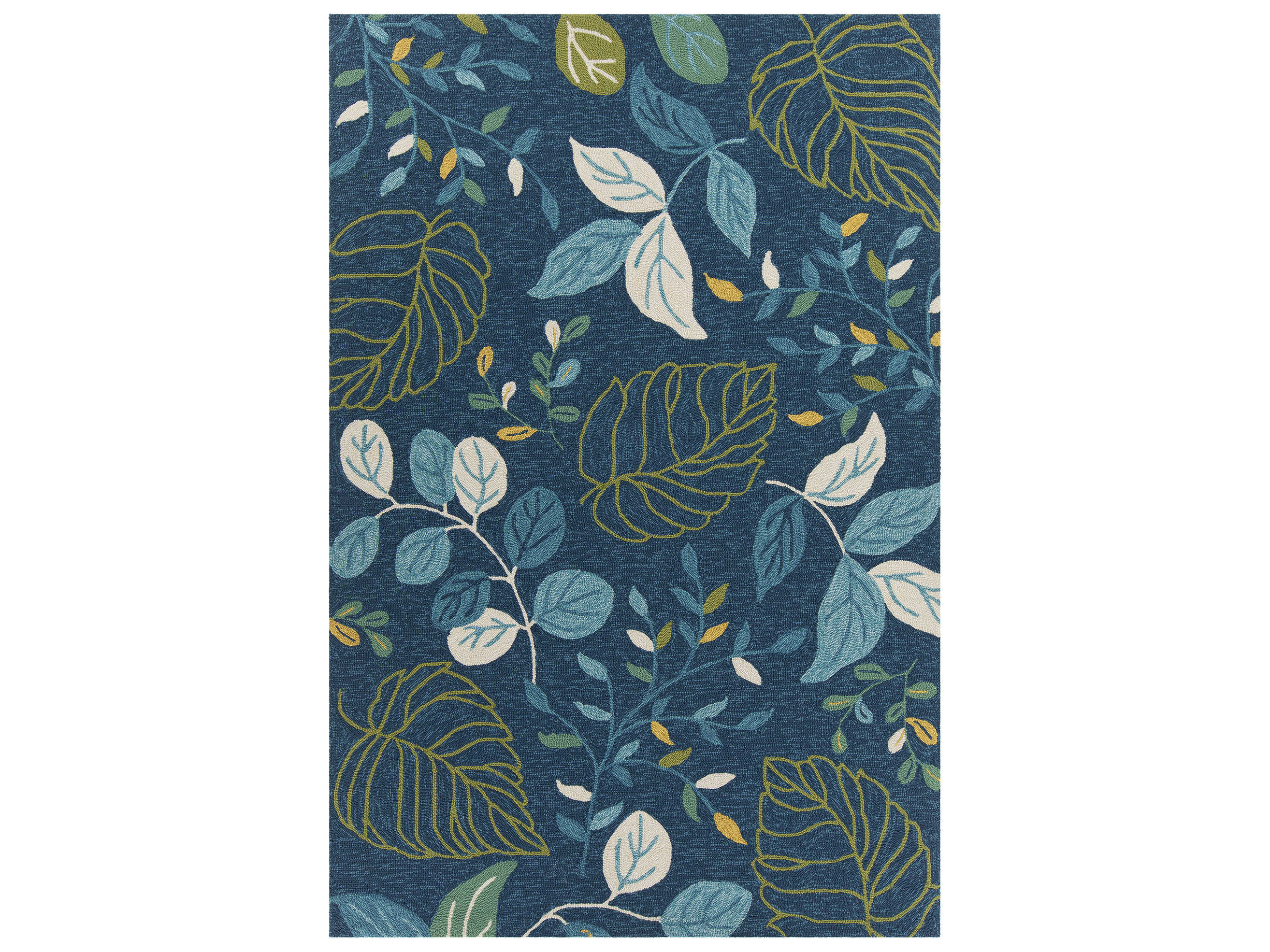 Chandra Terra Blue / Cream Green Yellow Rectangular Area Rug CDTER35107