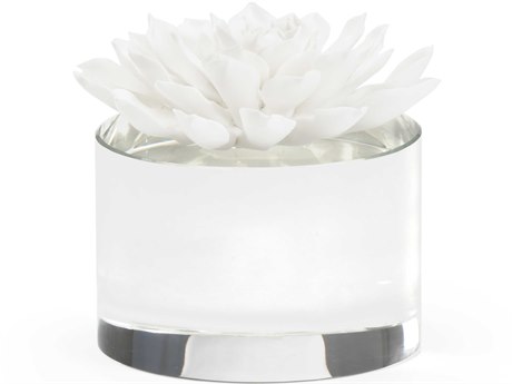 Chelsea House Matte White / Clear Decorative Accent