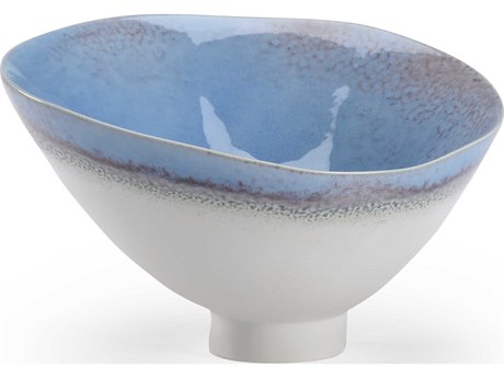 Chelsea House Off White / Blue Purple Glaze Decorative Plate
