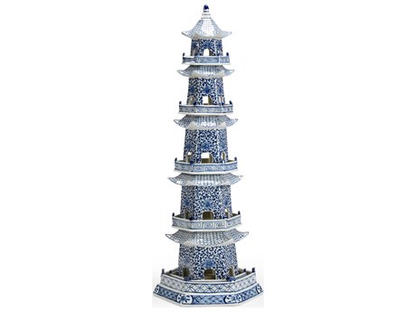 Chelsea House Cobalt / Off White Glaze 11" Sculpture
