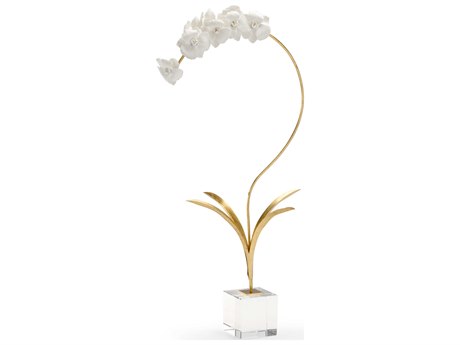Chelsea House Antique Gold / White Glaze 28" High Sculpture
