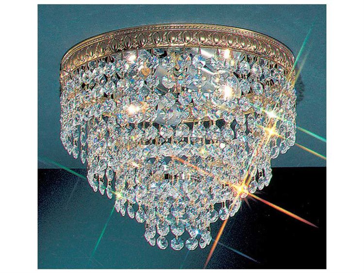 Clic Lighting Corporation Crystal Baskets Olde World Bronze Two Light Flush Mount Clic Lighting Corporation Crystal Baskets Olde World Bronze Two Light Flush Mount