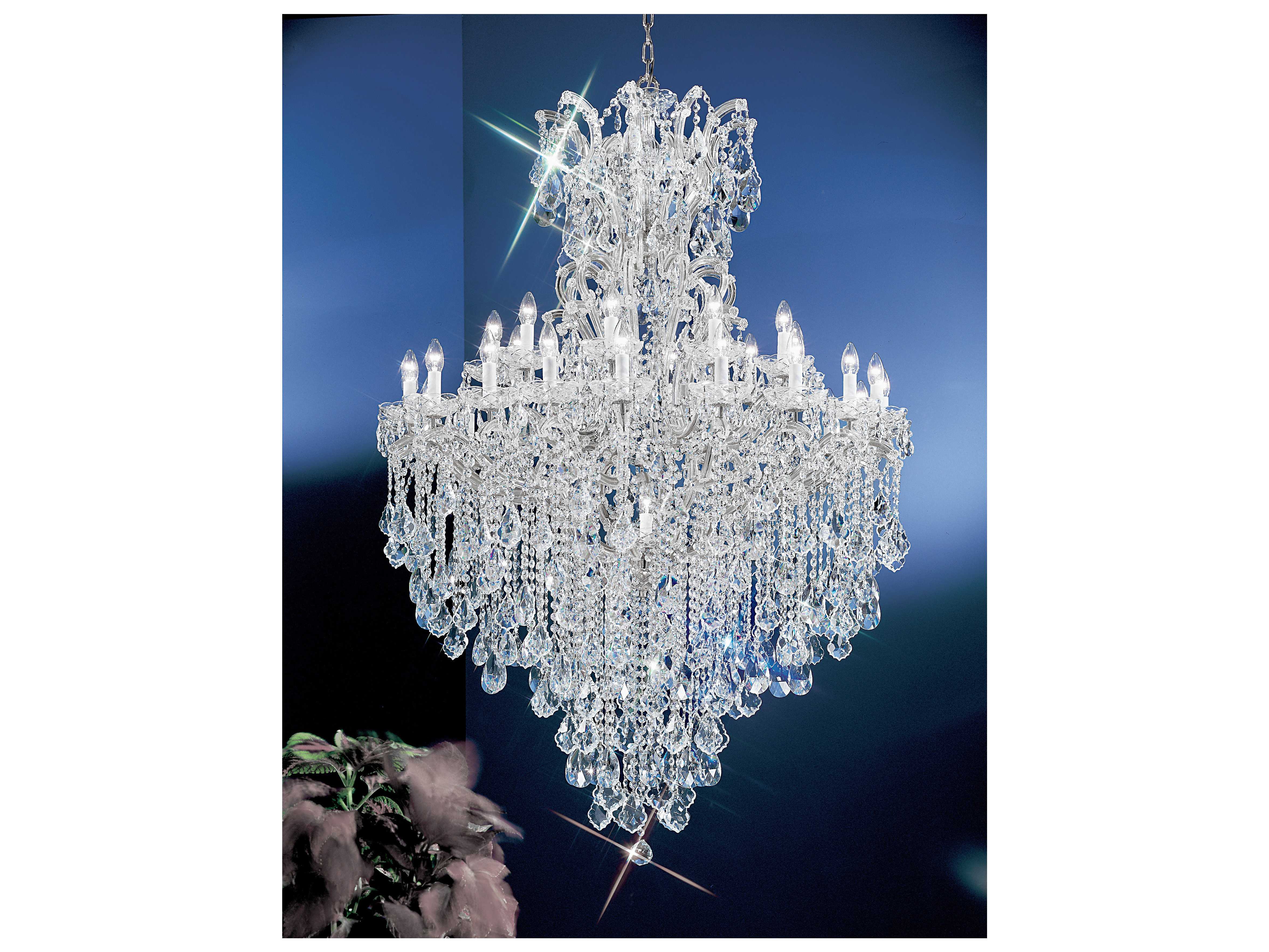 Classic Lighting Maria Theresa 3 Light Tiered Crystal Chandelier
