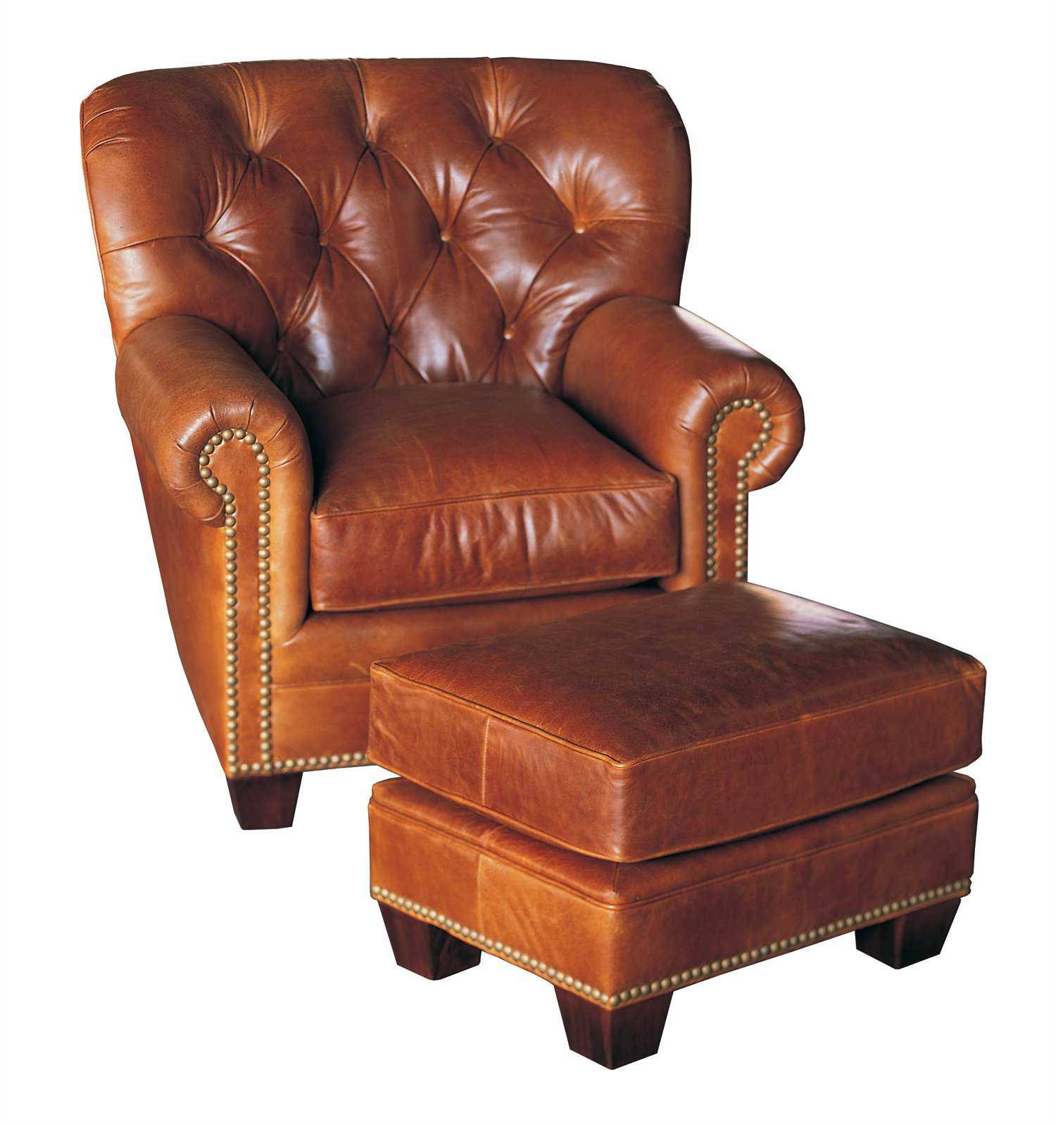 Classic Leather Fireside Tufted Back Club Chair | CL117786