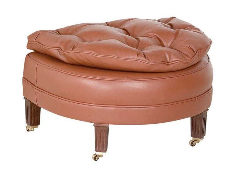 Classic Leather Half Moon Ottoman CL33