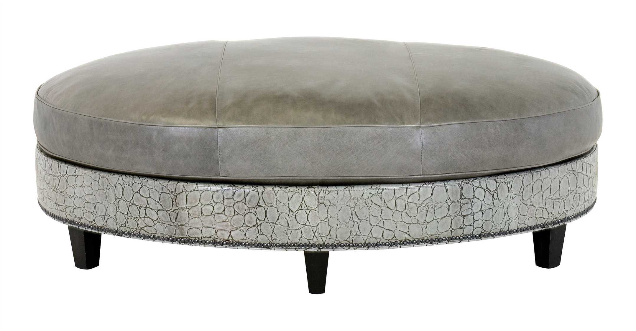 Classic Leather Palermo Oval Tail, Leather Oval Ottoman