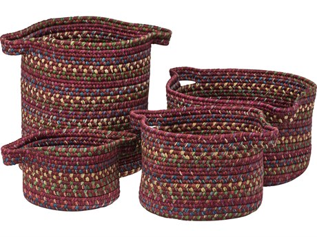 Colonial Mills American Farmhouse Maroon Storage Bin Set of 4