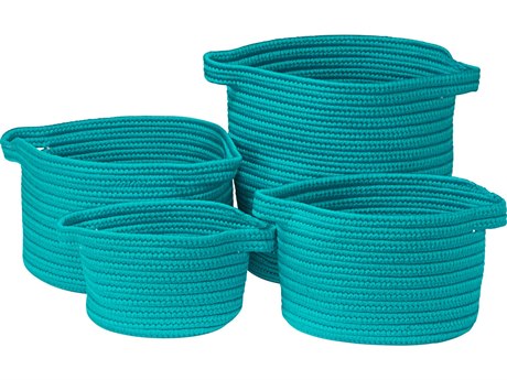 Colonial Mills American Farmhouse Teal Storage Bin Set of 4