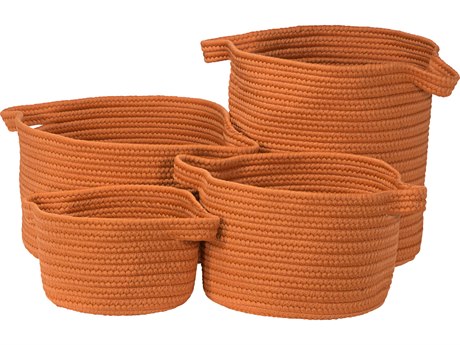Colonial Mills American Farmhouse Orange Storage Bin Set of 4