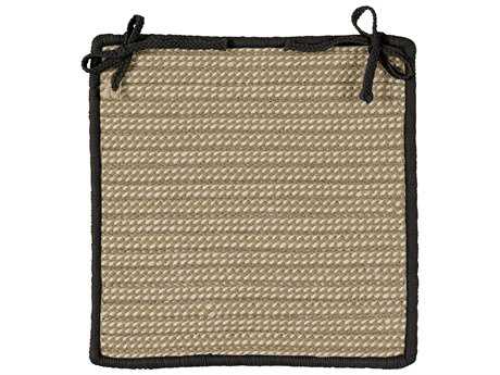 Colonial Mills Boat House Black 15"x15" Square Chair Pad