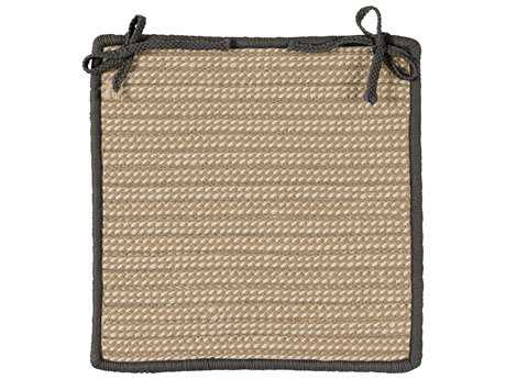 Colonial Mills Boat House Gray Four-Piece 15"X15" Round Chair Pad Set