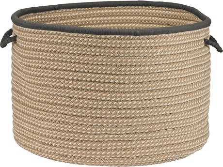 Colonial Mills Boat House Gray Round Basket