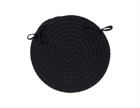 Colonial Mills Boca Raton Black Chair Pad Set of 4