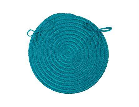 Colonial Mills Boca Raton Turquoise Chair Pad Set of 4