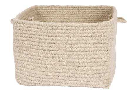 Colonial Mills Chunky Natural Wool Square Light Gray Square Basket