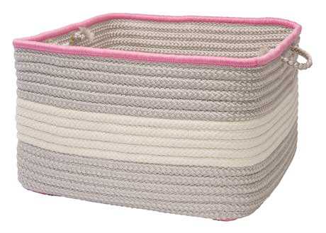 Colonial Mills Color Block Square Shadow & Pink Square Basket