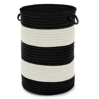 Colonial Mills Color Block Black & White Round Hamper