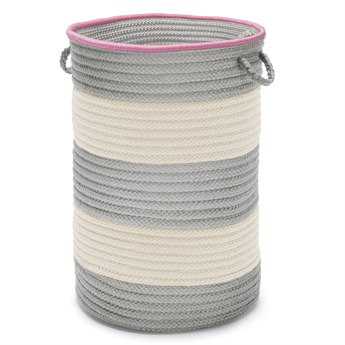 Colonial Mills Color Block Shadow & Pink 16"x16"x24" Round Hamper