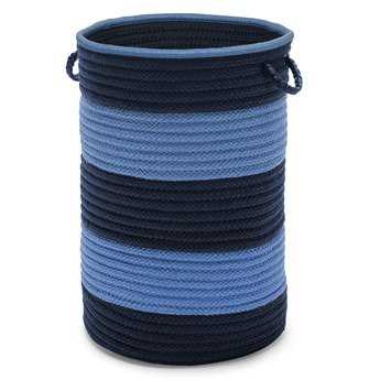 Colonial Mills Color Block Navy & Blue 16"x16"x24" Round Hamper