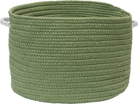 Colonial Mills Colorful Braided Toy Basket Emerald Storage Bin